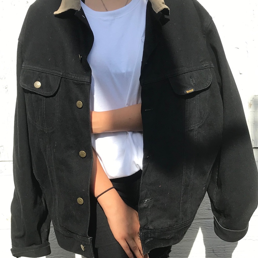 Black Jean Jacket. Stormrider Mustang